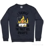 Bluza ADLER barbat Toilet roll apocalypse Denim inchis