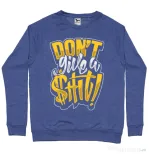 Bluza ADLER barbat Don't give a shit Albastru melanj