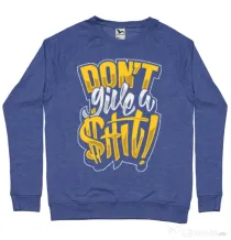 Bluza ADLER barbat Don't give a shit Albastru melanj