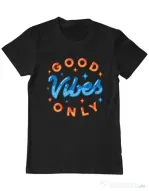Tricou ADLER barbat Good vibes only Negru