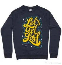 Bluza ADLER barbat Let\'s get lost Denim inchis
