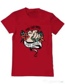 Tricou ADLER barbat Wash your hands Rosu