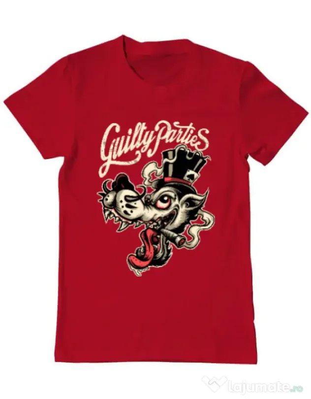 Tricou ADLER barbat Guilty parties Rosu