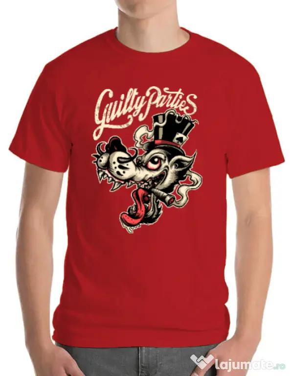 Tricou ADLER barbat Guilty parties Rosu