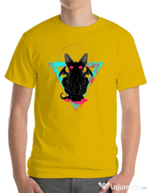 Tricou ADLER barbat Cathulhu Galben