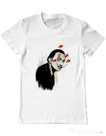 Tricou ADLER barbat Lift that moustache Alb