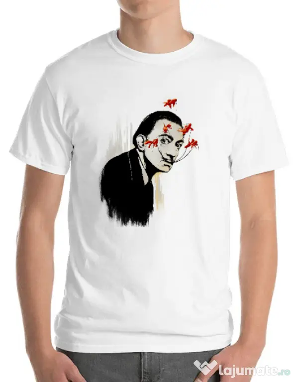 Tricou ADLER barbat Lift that moustache Alb