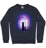 Bluza ADLER barbat Doors to the future Denim inchis