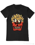 Tricou ADLER barbat Zombie French Fries Negru