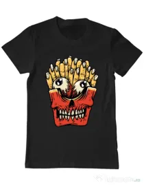 Tricou ADLER barbat Zombie French Fries Negru