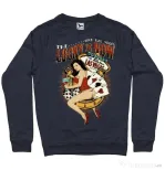 Bluza ADLER barbat The lucky is now Denim inchis