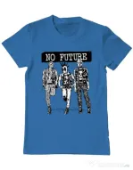 Tricou ADLER barbat No future Albastru azuriu