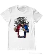 Tricou ADLER barbat Suicide gas mask Alb
