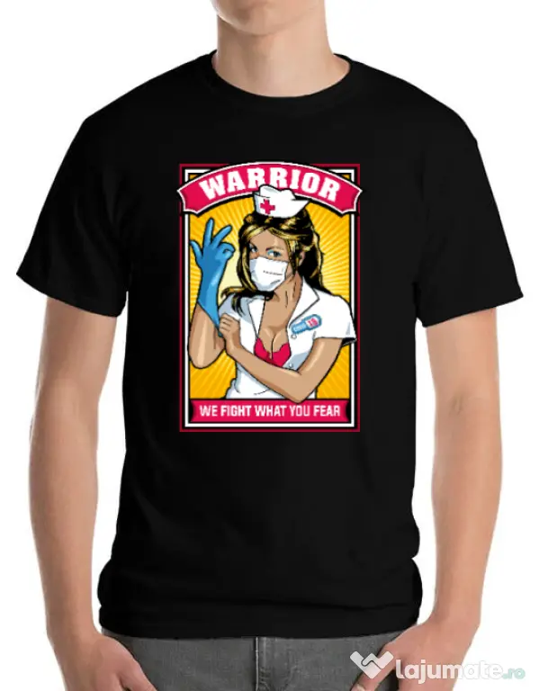 Tricou ADLER barbat Fight what we fear Negru