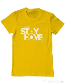 Tricou ADLER barbat Stay home Galben