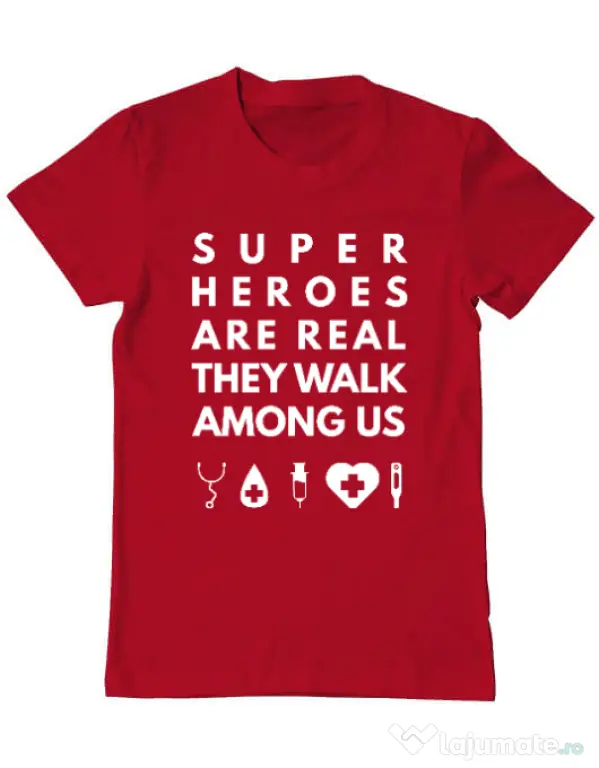 Tricou ADLER barbat Medical heroes Rosu