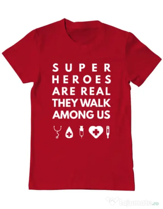 Tricou ADLER barbat Medical heroes Rosu