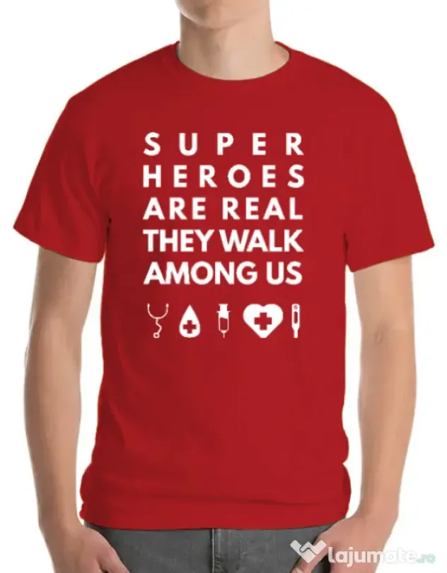 Tricou ADLER barbat Medical heroes Rosu