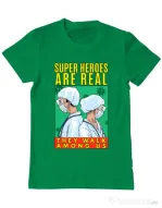 Tricou ADLER barbat Real super heroes Verde mediu