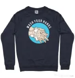 Bluza ADLER barbat Wash your hands 2 Denim inchis