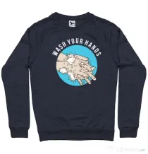 Bluza ADLER barbat Wash your hands 2 Denim inchis