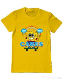 Tricou ADLER barbat No one cares Galben