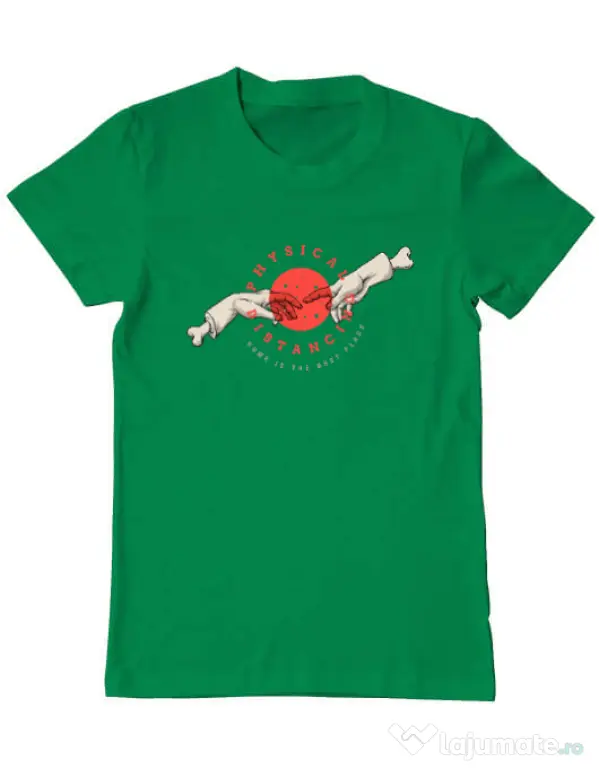 Tricou ADLER barbat Physical distance Verde mediu