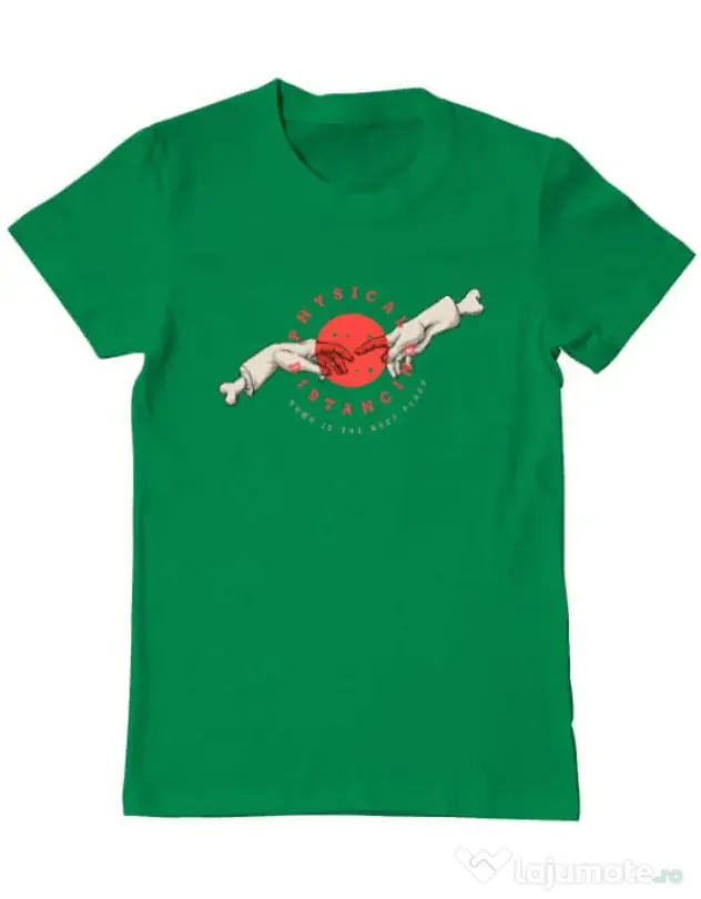 Tricou ADLER barbat Physical distance Verde mediu