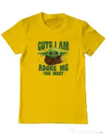 Tricou ADLER barbat Cute I am Galben