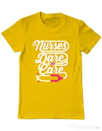 Tricou ADLER barbat Dare to care Galben