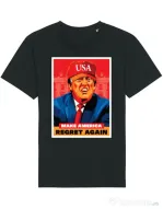Tricou STANLEY STELLA barbat Make America regret again Negru
