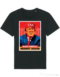 Tricou STANLEY STELLA barbat Make America regret again Negru