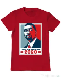 Tricou ADLER barbat Yezzy for president Rosu