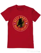 Tricou ADLER barbat Best Darth in the galaxy Rosu 