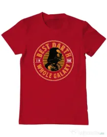 Tricou ADLER barbat Best Darth in the galaxy Rosu