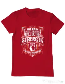 Tricou ADLER barbat The pain you feel Rosu