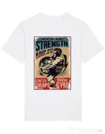 Tricou STANLEY STELLA barbat Health and strength Alb