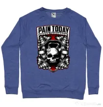 Bluza ADLER barbat Pain today power tomorrow Albastru melanj