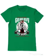 Tricou ADLER barbat Go heavy or go home Verde mediu