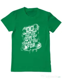 Tricou ADLER barbat Do something today Verde mediu