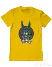 Tricou ADLER barbat Helloney tunes Galben