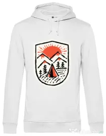 Hoodie barbat cu gluga Sunset camp Alb