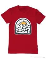 Tricou ADLER barbat Mountain beauty Rosu