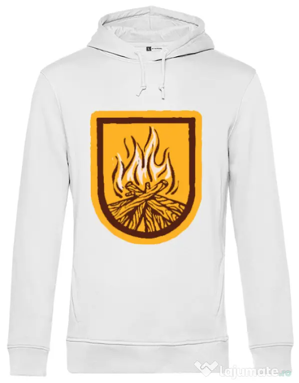 Hoodie barbat cu gluga Bonfire Alb