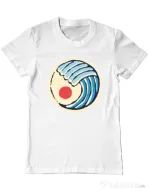 Tricou ADLER barbat Great wave Alb