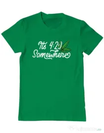 Tricou ADLER barbat It\'s time Verde mediu