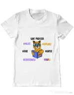 Tricou ADLER barbat Sacoșa profesor Alb