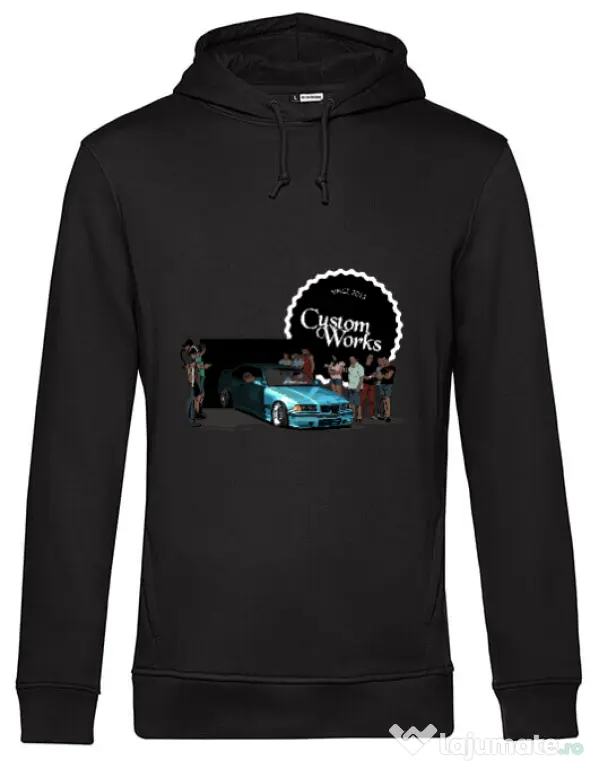 Hoodie barbat cu gluga E36 Fans Negru