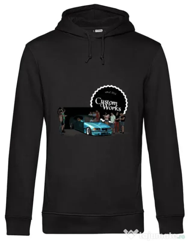 Hoodie barbat cu gluga E36 Fans Negru