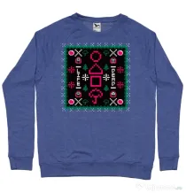 Bluza personalizata barbat Childhood Pattern Albastru melanj